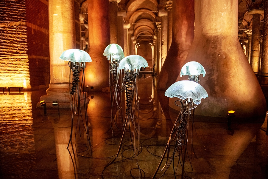 Basilica Cistern interior columns